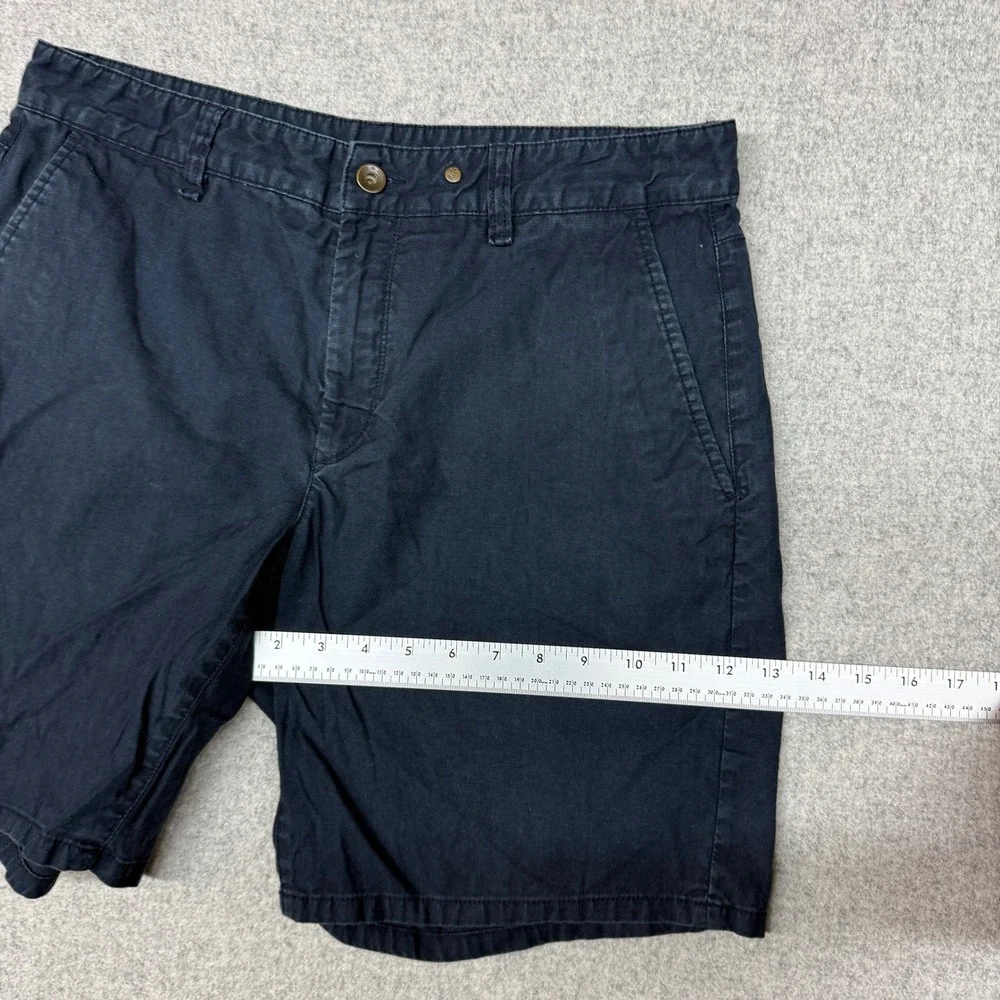 Rag & Bone Chino Shorts 33 Navy Blue Flat Front Cotton Casual Summer Men 1782